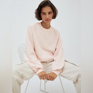 Light Pink TNA AIRY Fleece Crewneck